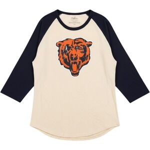 NWT Majestic Threads Chicago Bears Justin Fields Raglan Shirt Mens 2XL Navy